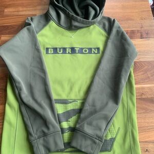 Like New Burton Ski Olive and Lime Hoodie